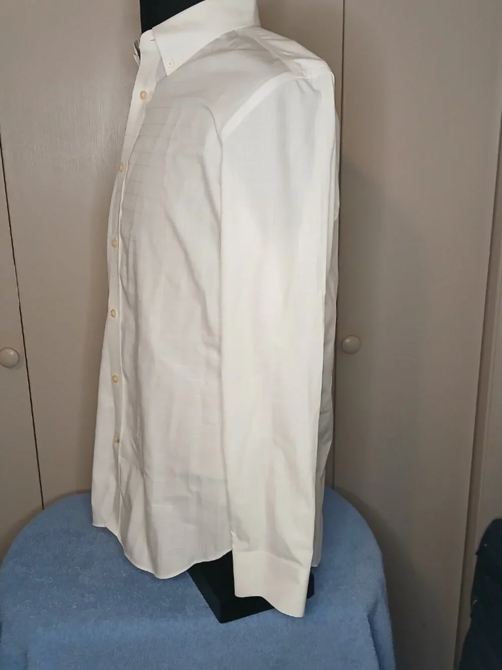 Banana Republic Men's Large White Slim-Fit Dress Shirt (1147B3)